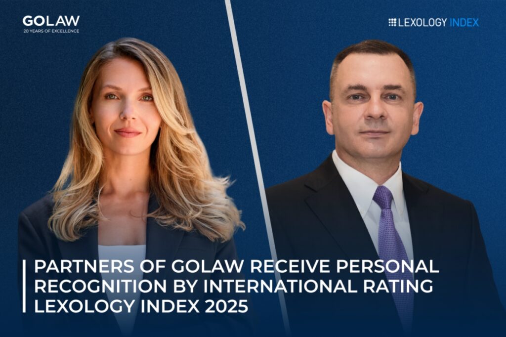 Partners of GOLAW Receive Personal Recognition by International Rating LEXOLOGY INDEX 2025