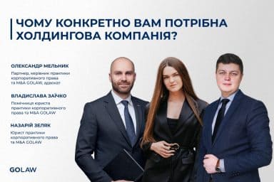 Чому конкретно вам потрібна холдингова компанія?
